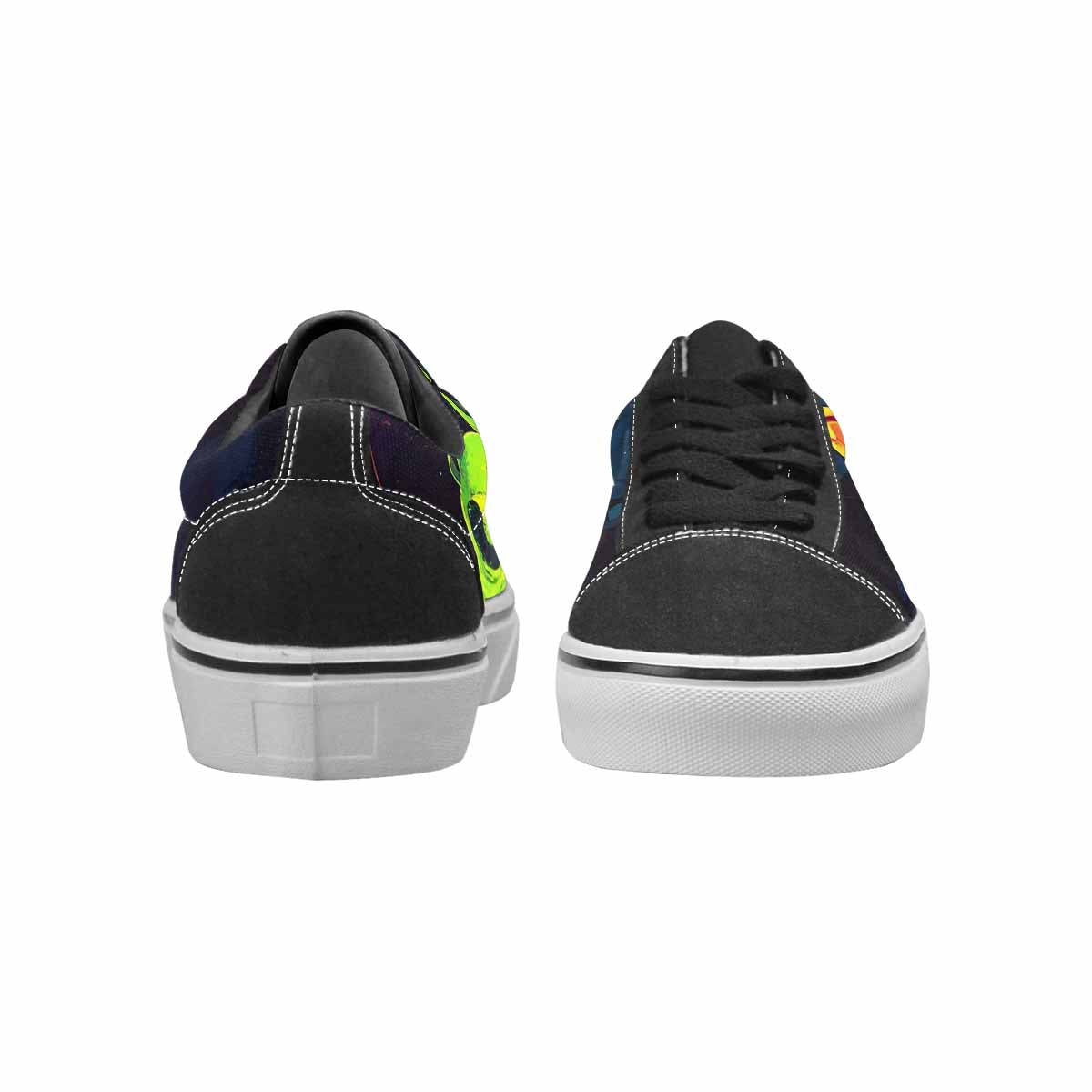 WOMEN'S Radioactive Ghost Bunny Skull Lace-Up Canvas Dreamcore Shoes