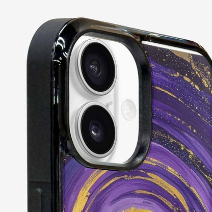 iPhone 16 Case — Swirling Brushstroke Starry Night Texture Blended, Custom Phone Case