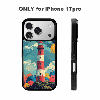 iPhone 17 Pro Case — Vintage Monsters Lighthouse Retro Vintage, Unique Phone Case Design