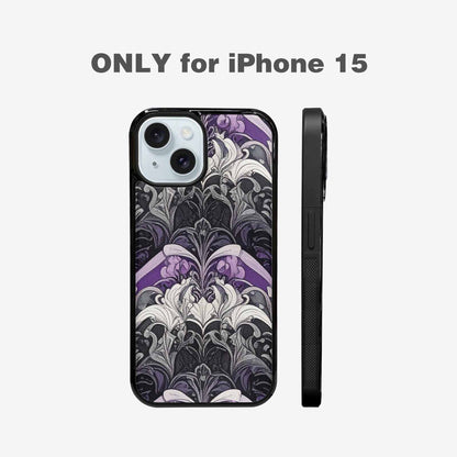 iPhone 15 Case — Asexual Flag Color Theme Small Rainbow, Custom Printed Phone Case