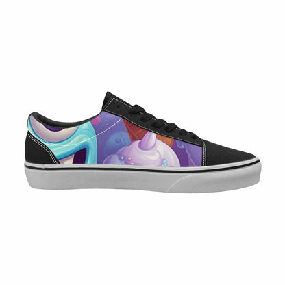 WOMEN'S Melting Icecream Cone Monster Canvas Lace-Up Vivid Shoes