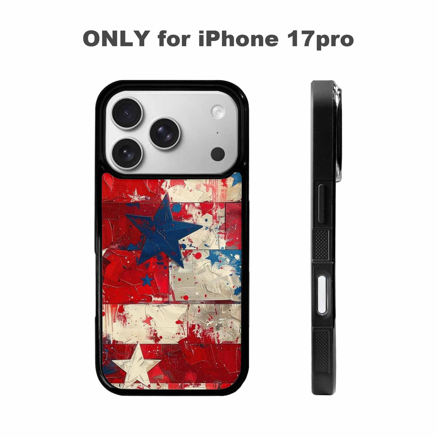 iPhone 17 Pro Case — Patriotic Stars And Stripes American Galaxy, Custom Designed Case Cover