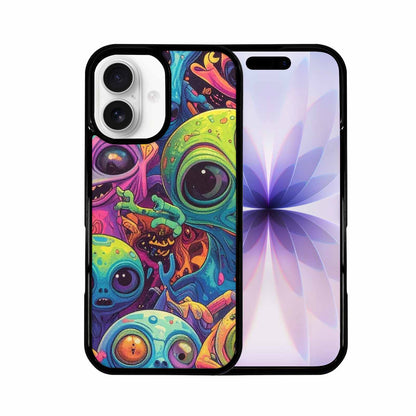 iPhone 17 Case — Seamless Tileable Pattern Of Alien Scifi, Custom Art Phone Cover