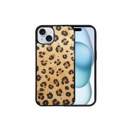 iPhone 15 Plus Case — Cheetah Print Sandy Tan Base With, Custom Made Phone Cover