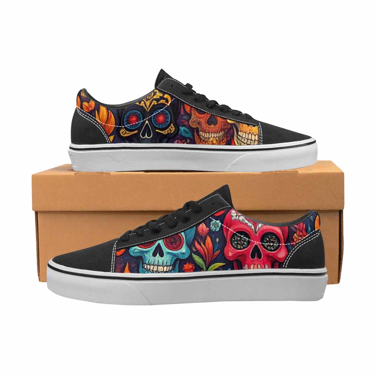 MEN'S Skull Canvas Lace-Up Dreamcore Custom Shoes