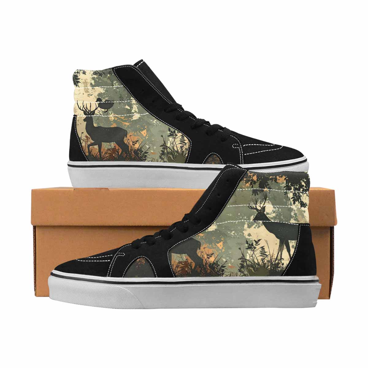MEN'S Dark Black White Repeat Forest To Ferion