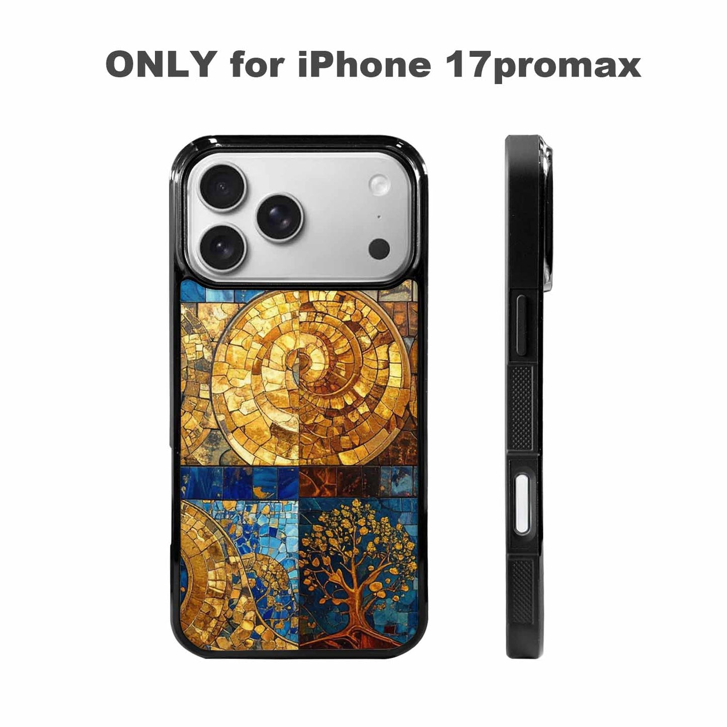 iPhone 17 Pro Max Case — Small Klimt Style Gold Original Art, Custom Phone Case