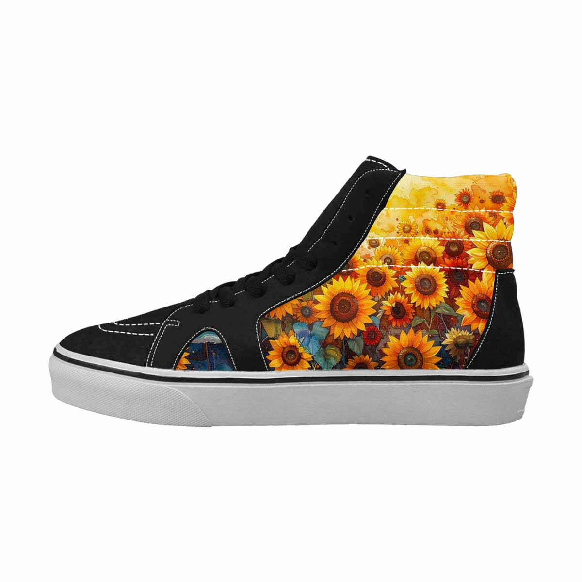 MEN'S Sunflower Burst High Top Canvas Aesthetic Custom Shoes