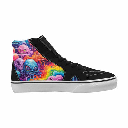 MEN'S Aliens  Tie Dye High Top Canvas Kaleidoscope Sneakers
