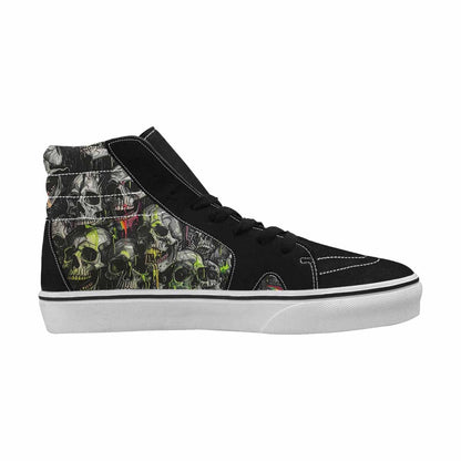 MEN'S Rainbow From Skull S High Top Canvas Surreal Custom Shoes