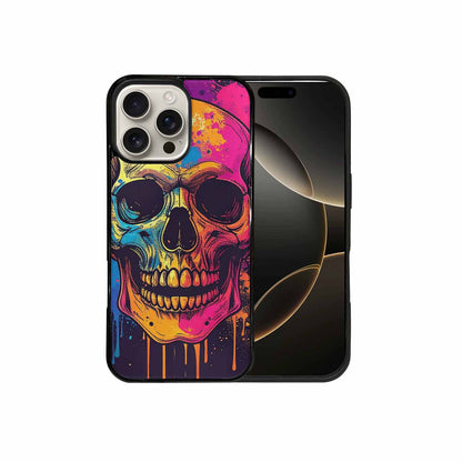 iPhone 16 Pro Max Case — Skulls Splatter Comic, Unique Phone Case Design