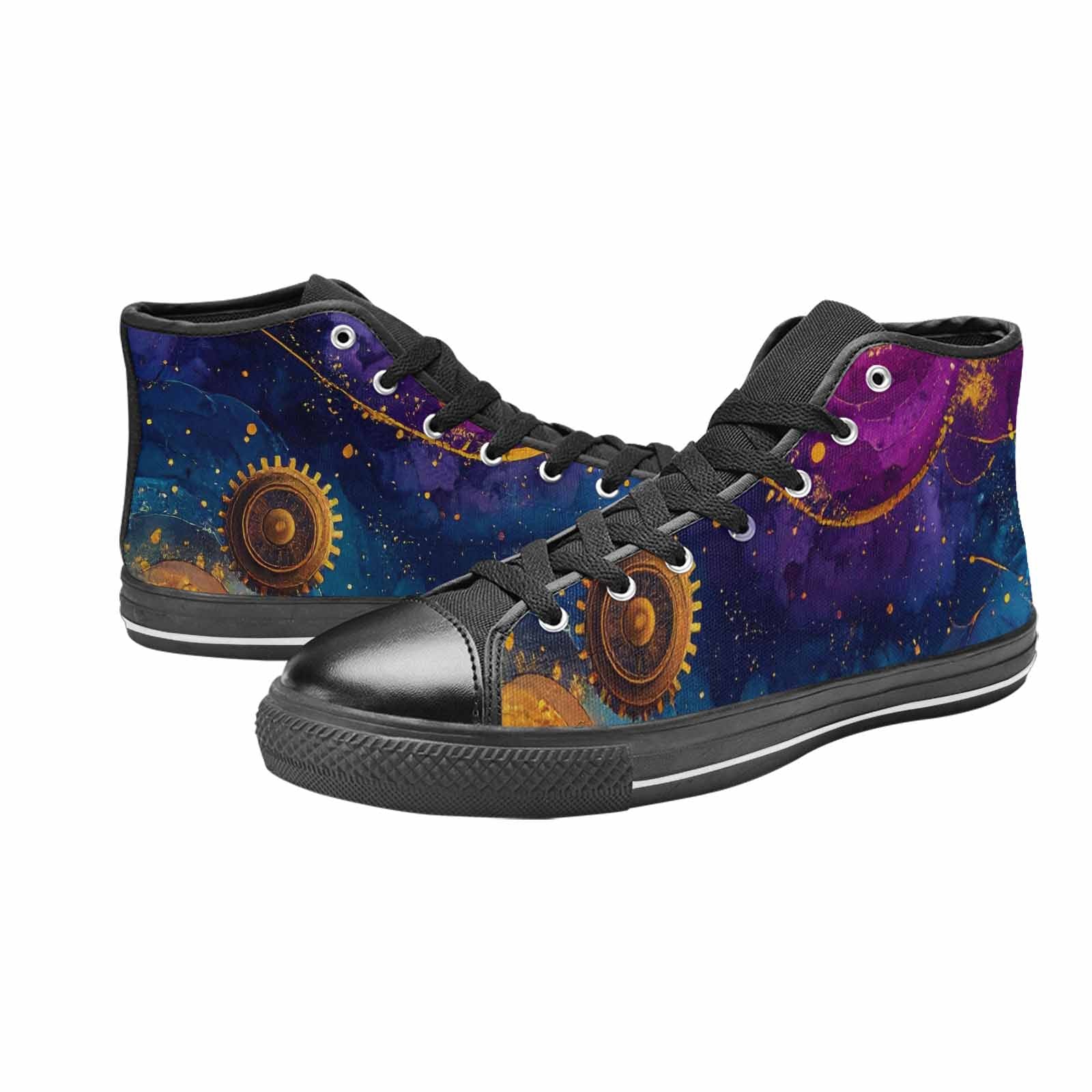 WOMEN'S Steampunk Galaxy High Top Canvas Aesthetic Custom Shoes