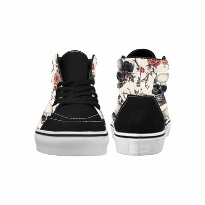 WOMEN'S Skulls - Roses High Top Canvas Dark Academia Custom Shoes