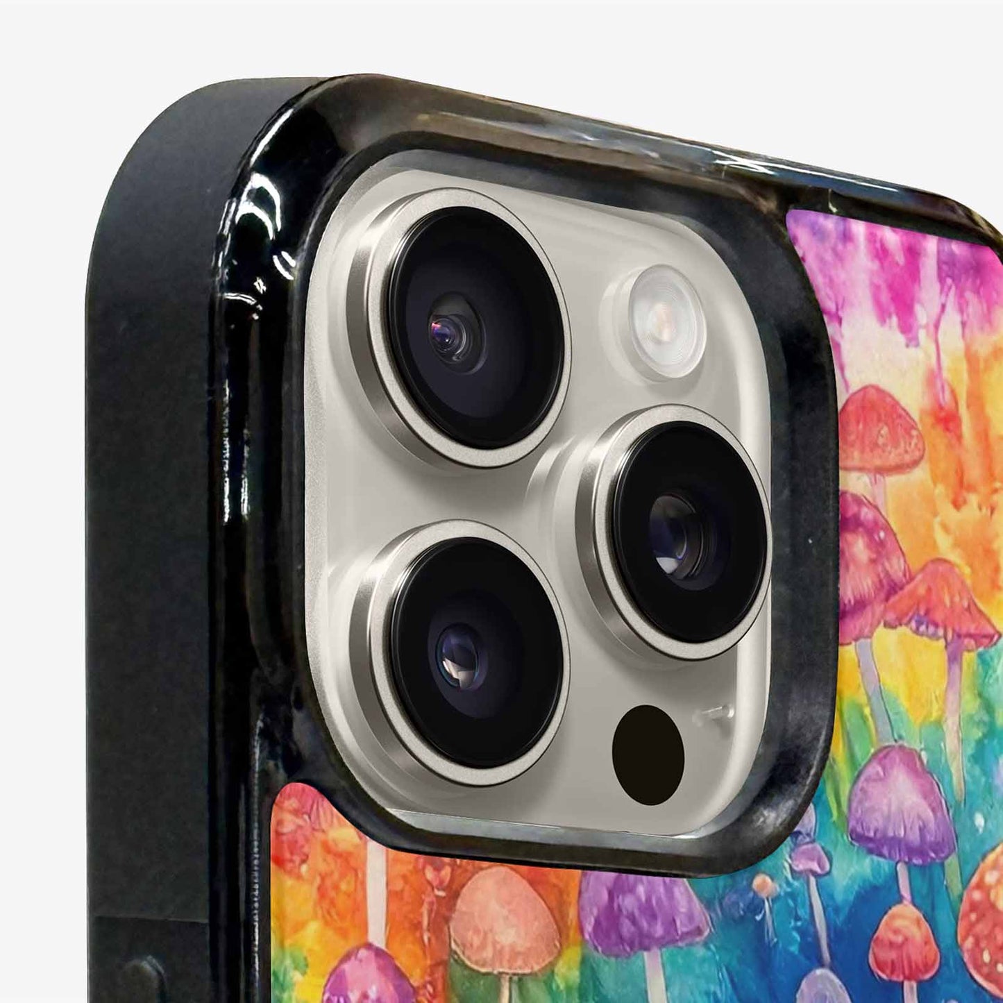 iPhone 15 Pro Max Case — Mushrooms Tie Dyemushrooms Pat, Customized Protective Case