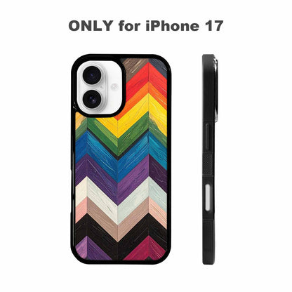 iPhone 17 Case — Progress Pride Flag Color Original Art, Customized Protective Case