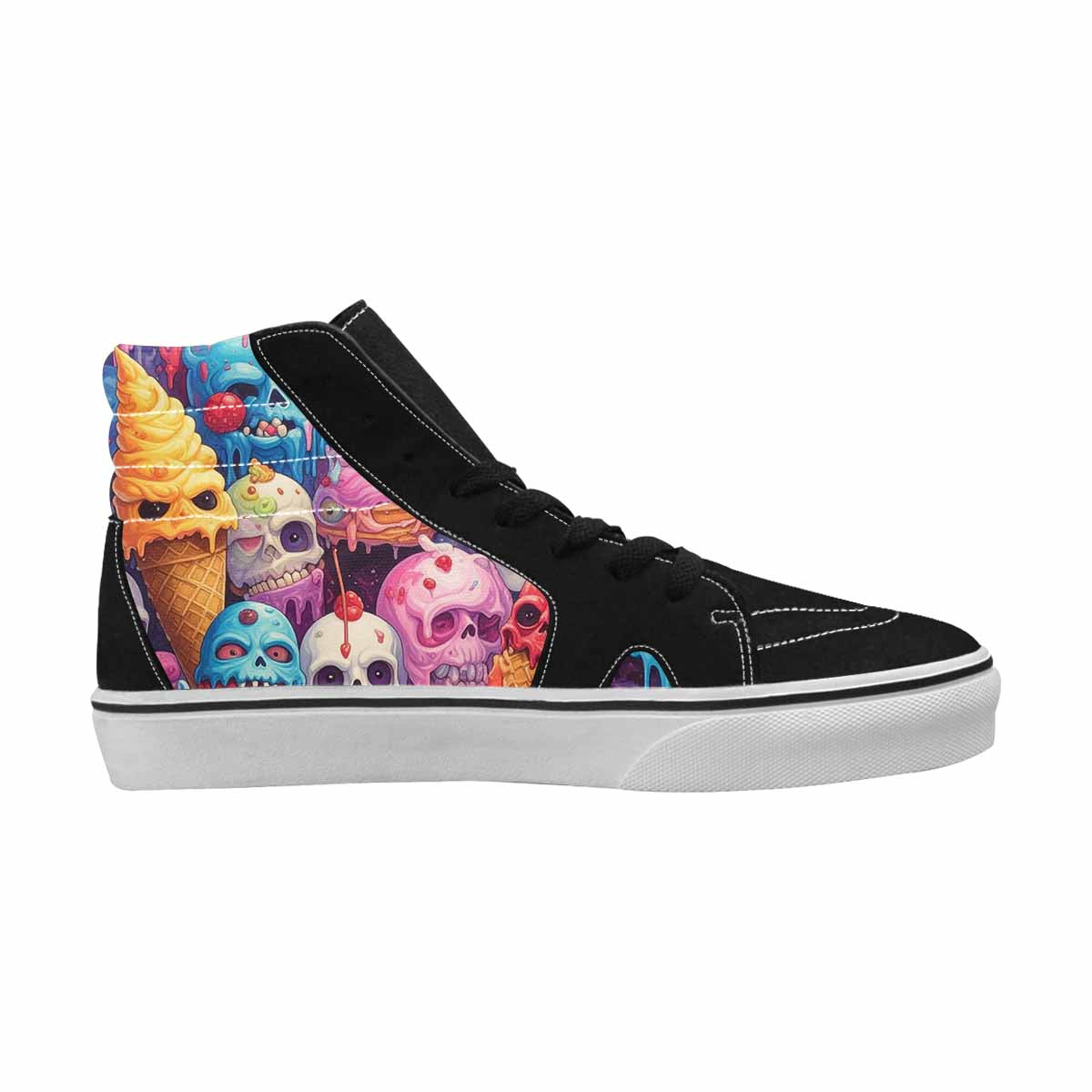 MEN'S Ice Cream Monsters  High Top Canvas Melting Art Custom Sneakers