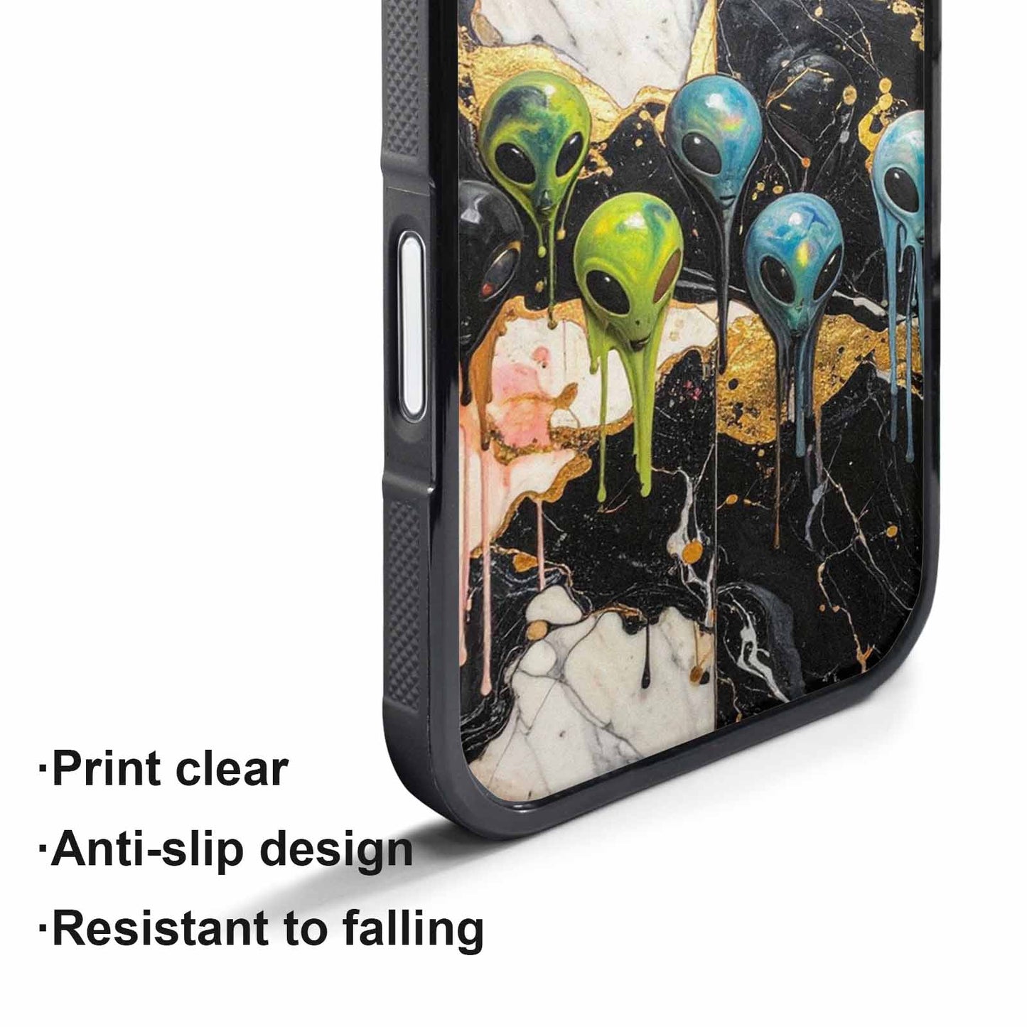 iPhone 17 Pro Max Case — Aliens Marblemelting Aliens Pa Alien Scifi, Custom Designed Case Cover