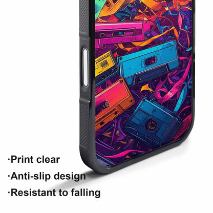 iPhone 17 Air Case — Retro Cassette Tape Pattern Hundreds Retro, Custom Phone Case