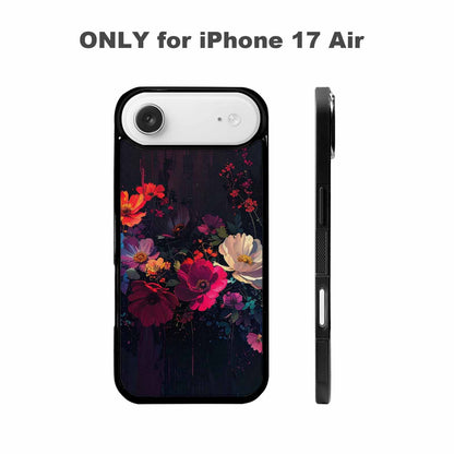 iPhone 17 Air Case — Shadowy Glitch Floral Pattern Hundreds Floral, Custom Phone Case