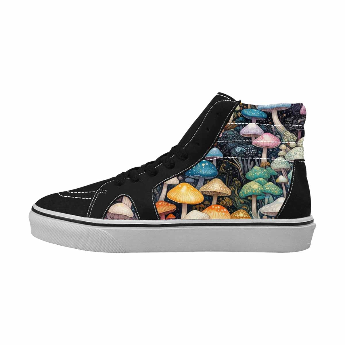 MEN'S Mushrooms High Top Canvas Dark Academia Custom Sneakers