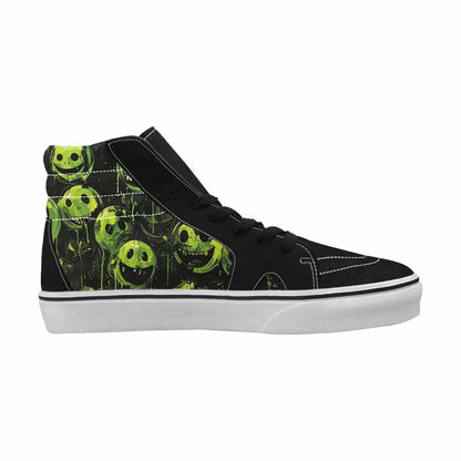 MEN'S Melting Moon Smiley High Top Canvas Y2K Custom Shoes
