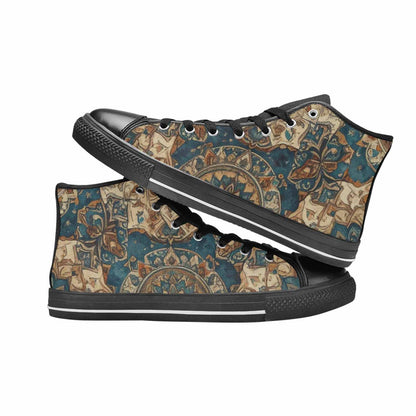 MEN'S Mandala High Top Canvas Y2K Custom Sneakers