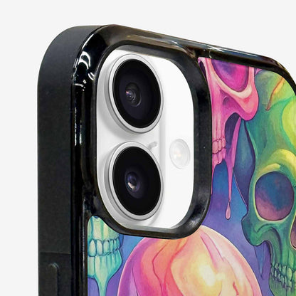 iPhone 16 Case — Candy Color Dripping Skulls Custom, Custom Made Phone Cover