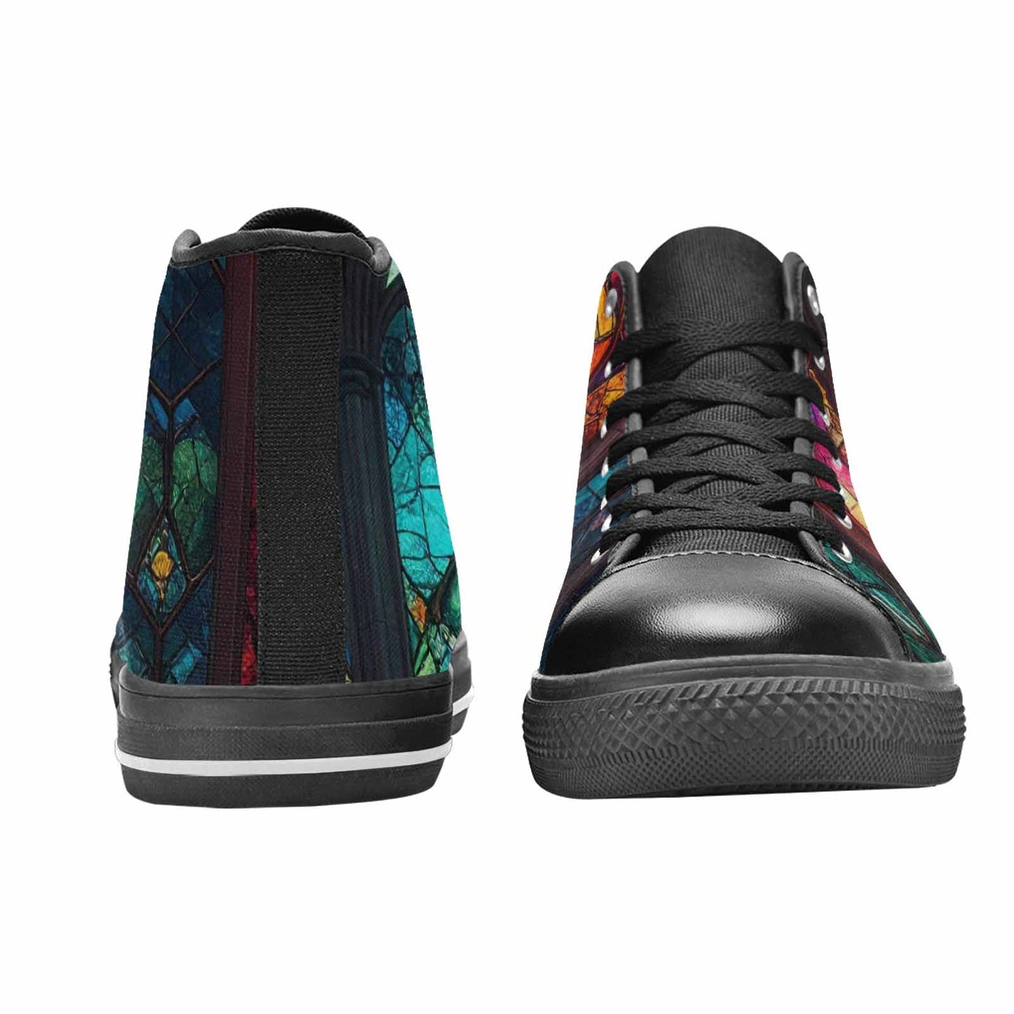 MEN'S Stained Glass Cathedral High Top Canvas Y2K Custom Sneakers