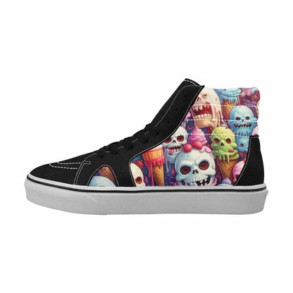 MEN'S Ice Cream Monsters  High Top Canvas Vibrant Chaos Custom Sneakers