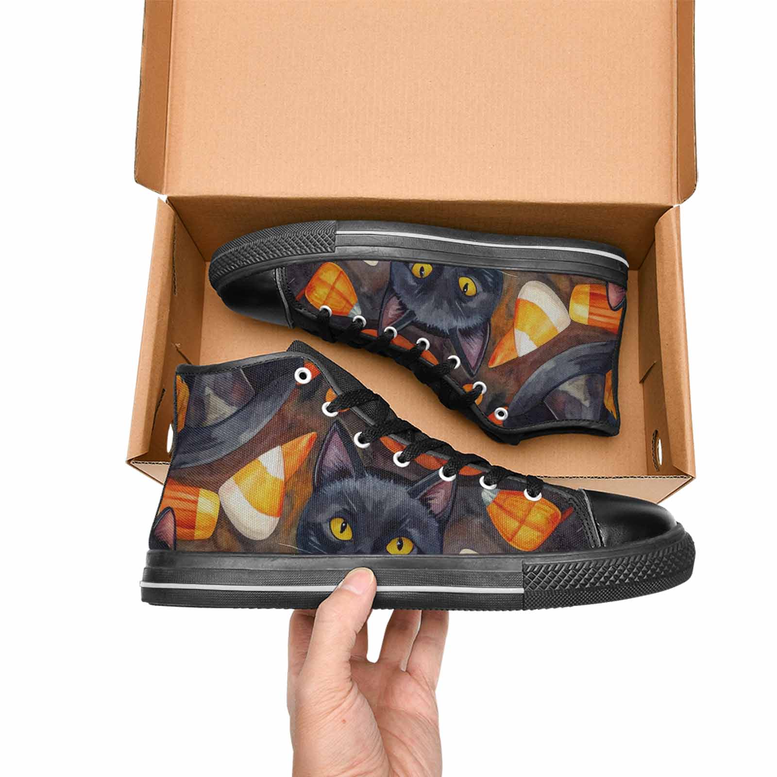 MEN'S Halloween High Top Canvas Grunge Sneakers