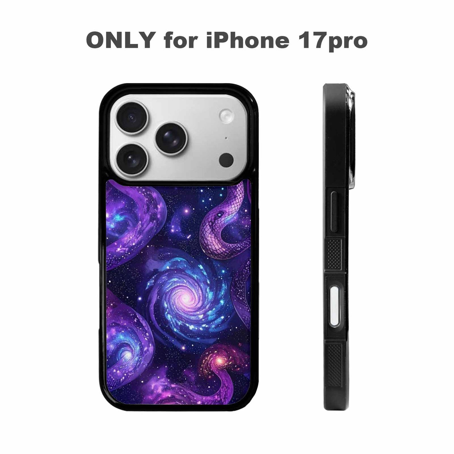 iPhone 17 Pro Case — Galaxy Snake Print Galaxy Space, Custom Art Phone Cover