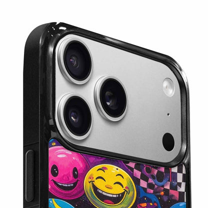 iPhone 17 Pro Max Case — Small Yellow Smiley Face Original Art, Custom Art Phone Cover