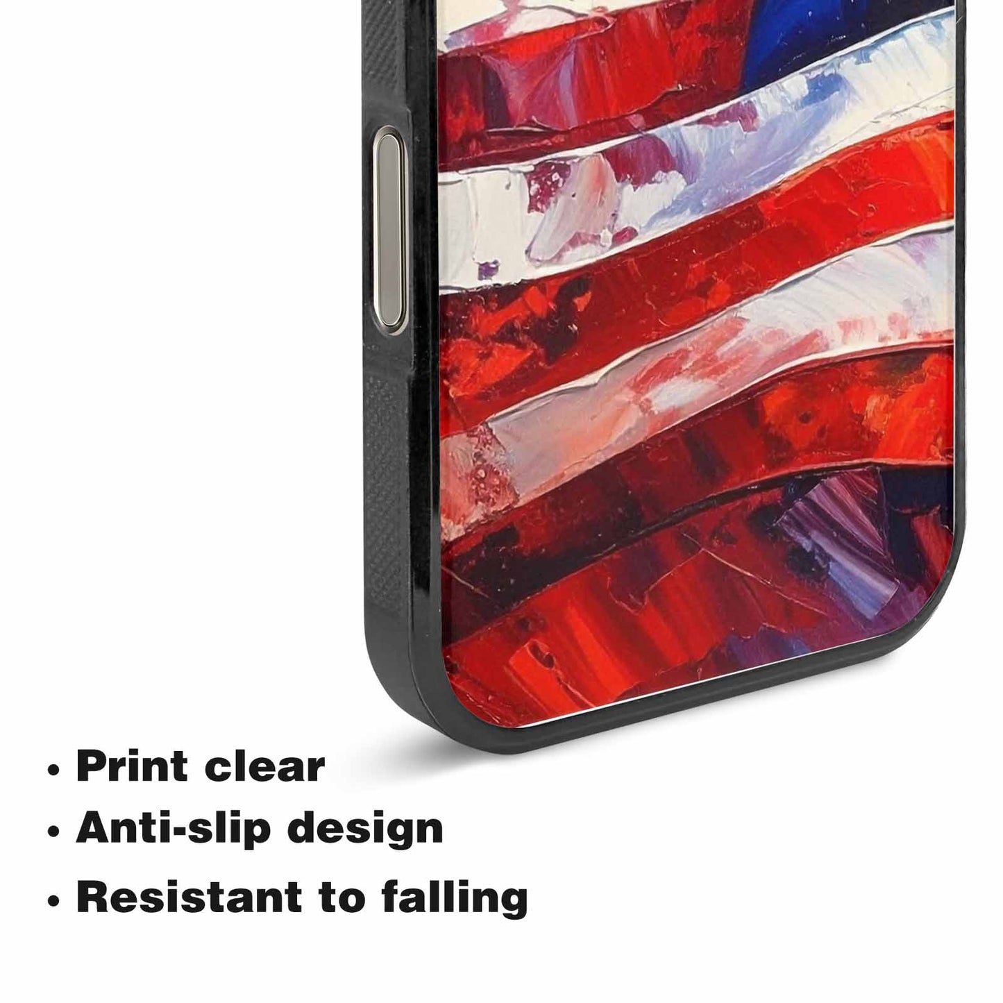 iPhone 15 Pro Max Case — Usa Flag Stars And Stripes Art, Personalized Phone Case