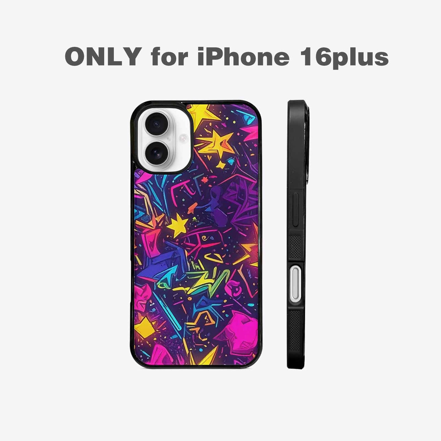 iPhone 16 Plus Case — 80s Retro Motif 80s Retro Motifs, Custom Printed Phone Case