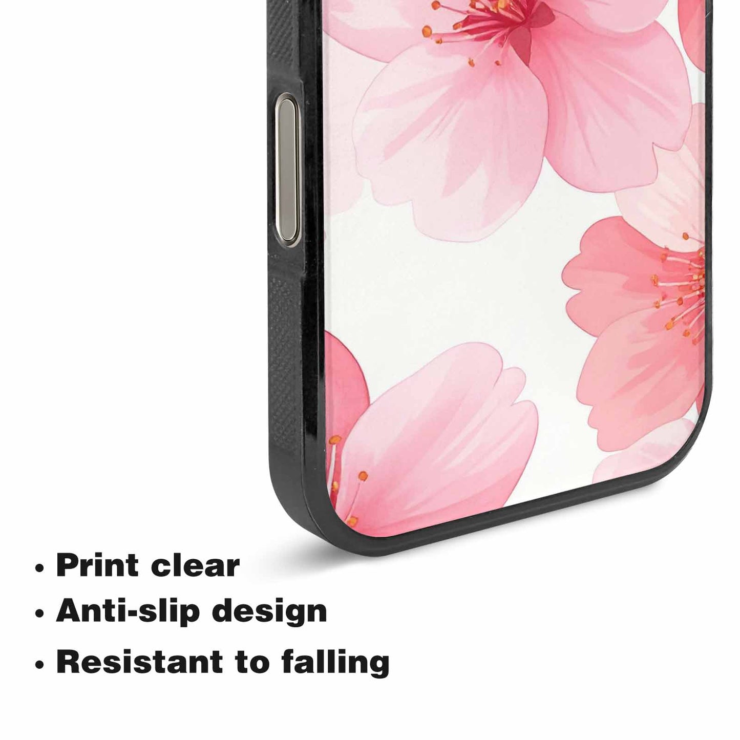iPhone 16 Pro Max Case — Japanese Cherry Blossom Pattern Sakura Flowers, Unique Phone Case Design