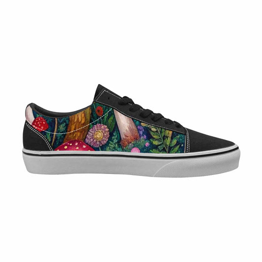 MEN'S Mushrooms - Botanical Mushrooms Lace-Up Canvas Dark Academia Sneakers