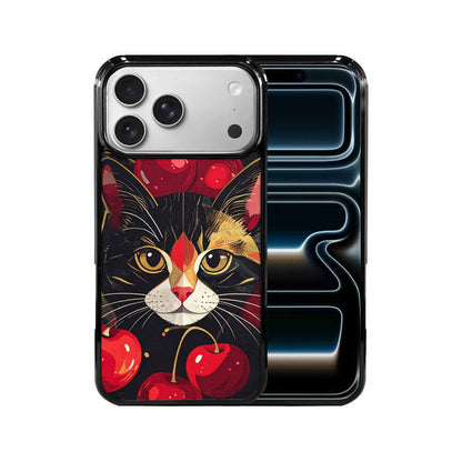 iPhone 17 Pro Max Case — Retro Cherry Cat Retro Vintage, Custom Printed Phone Case