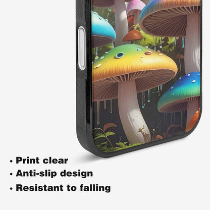 iPhone 16 Case — Overlapping Endlessly No Empty Space Mushrooms, Unique Phone Case Design