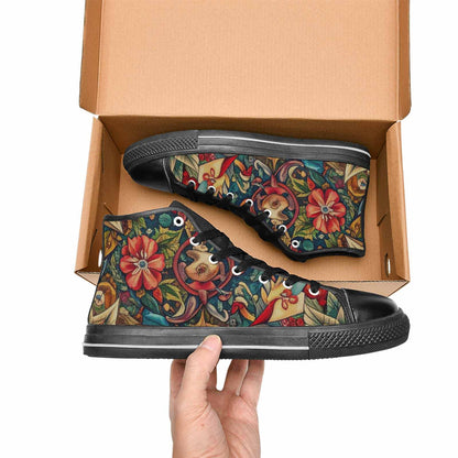 MEN'S Old School Tattoo High Top Canvas Wallpaper Art Shoes