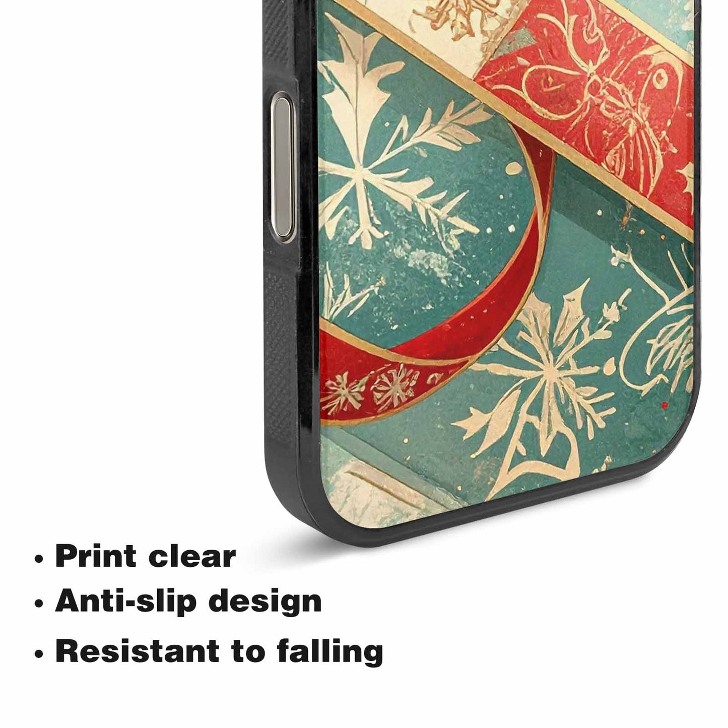 iPhone 16 Pro Max Case — Christmas Wrapping Paper Pattern Art Wallpaper, Original Design Phone Case