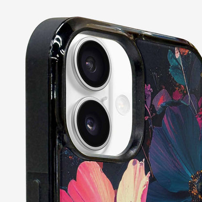 iPhone 16 Plus Case — Shadowy Glitch Floral Pattern Hundreds Of, Custom Art Phone Cover