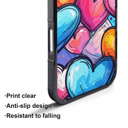 iPhone 17 Air Case — Pastel Summer Heart Shape Original Art, Custom Phone Case