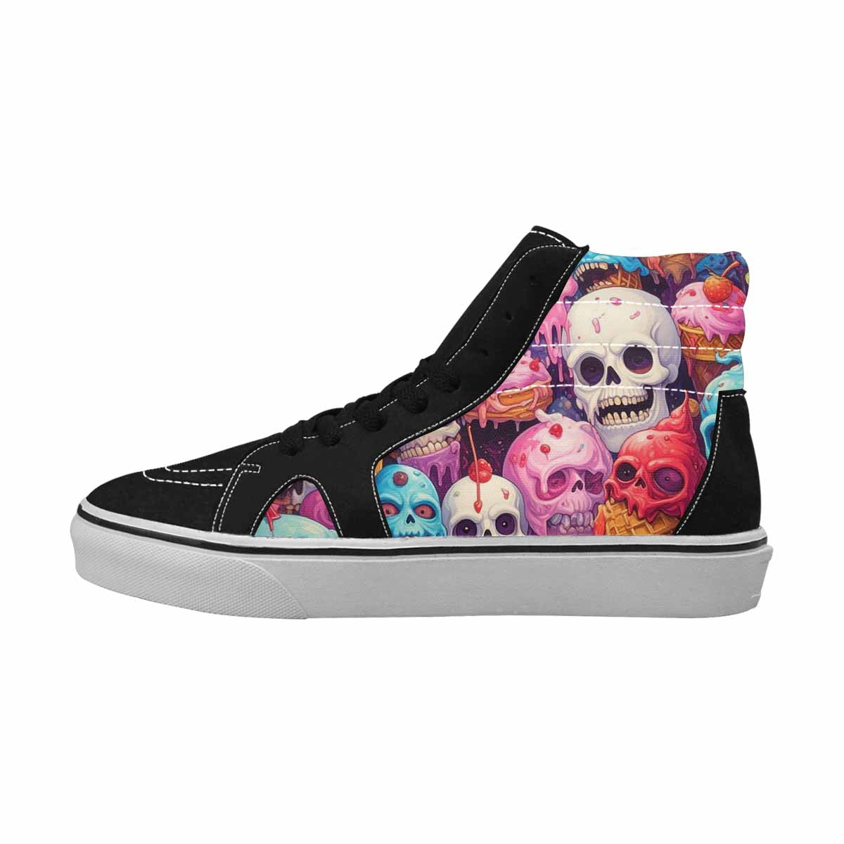 MEN'S Ice Cream Monsters  High Top Canvas Melting Art Custom Sneakers