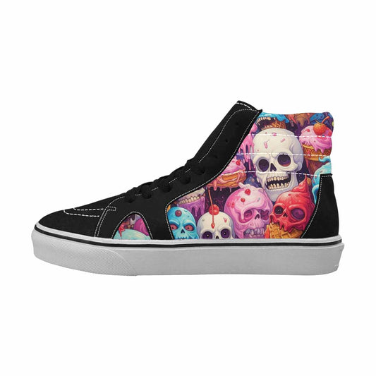 WOMEN'S Ice Cream Monsters - High Top Canvas Melting Art Custom Sneakers