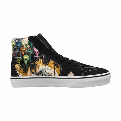MEN'S Aliens  Marble Melting High Top Canvas Dreamlike Shoes