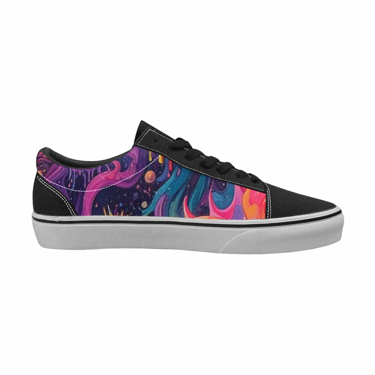 WOMEN'S Aliens  Tie Dye Lace-Up Canvas Aesthetic Shoes