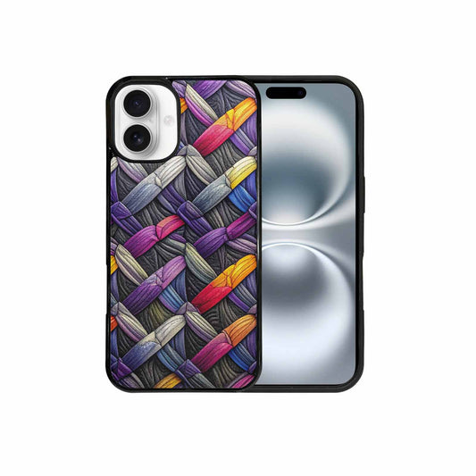 iPhone 16 Plus Case — Asexual Flag Color Theme Rainbow, Custom Designed Case Cover