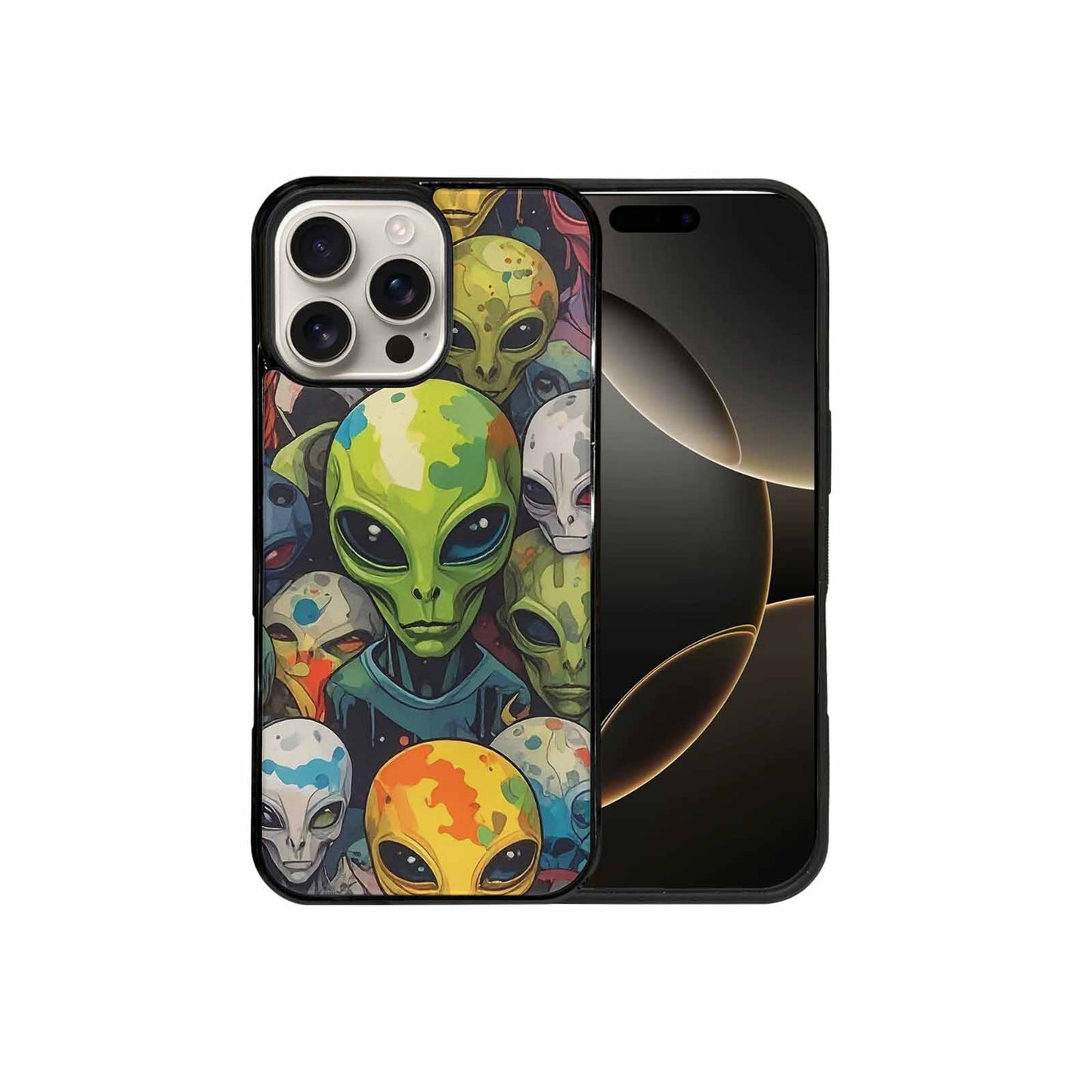 iPhone 16 Pro Max Case — Aliens Camo Aliens Pattern Hundreds Of, Custom Phone Case