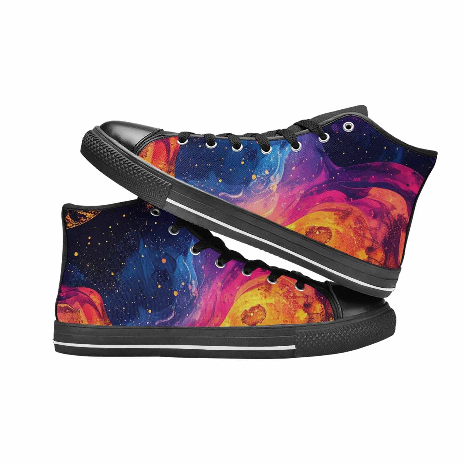 WOMEN'S Galaxy Snake Print High Top Canvas Dreamcore Shoes
