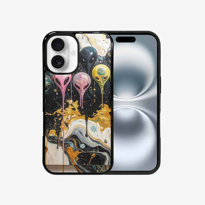 iPhone 16 Case — Aliens Marblemelting Aliens Pa, Personalized Phone Case